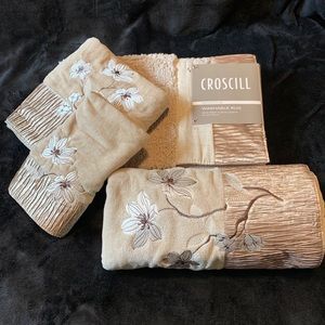 Croscill magnolia towels and rug